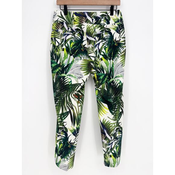 Soft Surroundings Hummingbird Tropical Plants Pullon Ankle Pants Size Petite M - Picture 3 of 5
